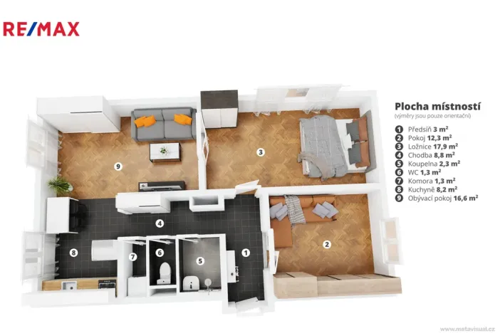 Pronájem bytu 3+kk, Praha - Podolí, K sídlišti, 75 m2