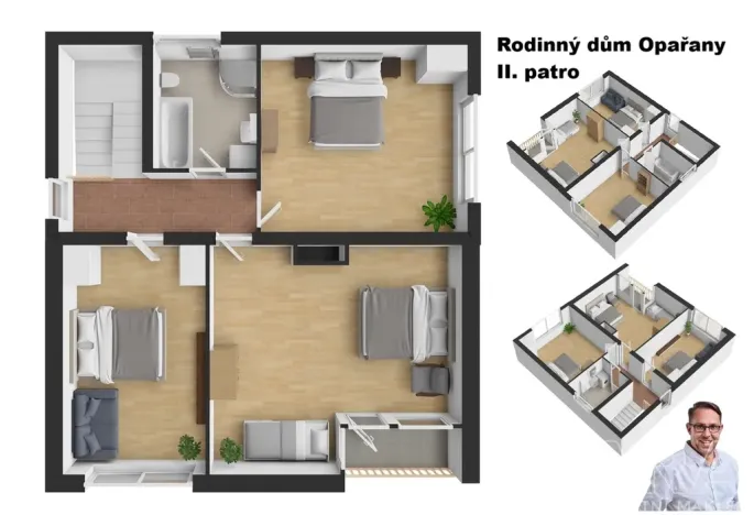 Pronájem rodinného domu, Opařany, 147 m2