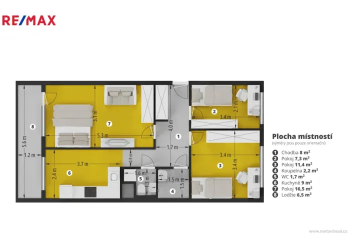 Pronájem bytu 3+1, Praha - Střížkov, Habartická, 61 m2