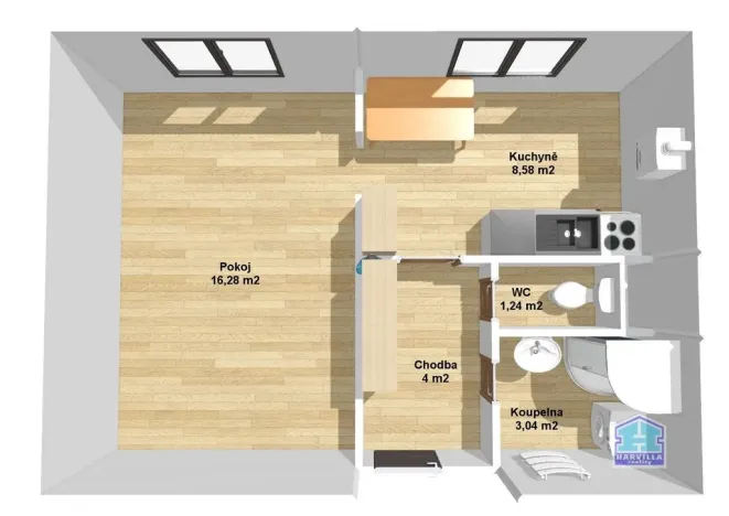 Prodej bytu 1+1, Stříbro, Na Vyhlídce, 33 m2