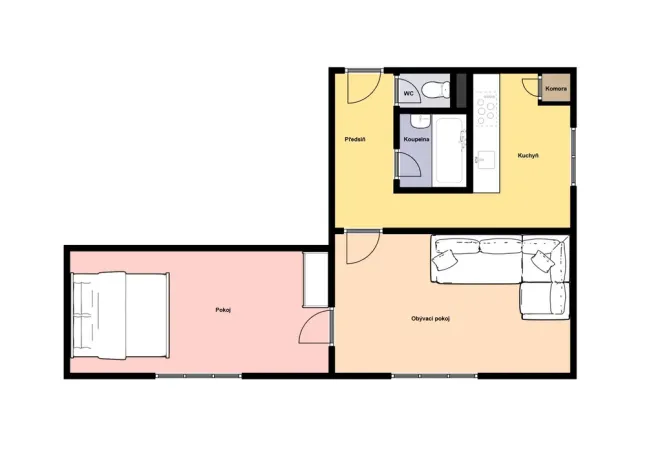 Pronájem bytu 2+1, Praha - Vokovice, K lánu, 55 m2