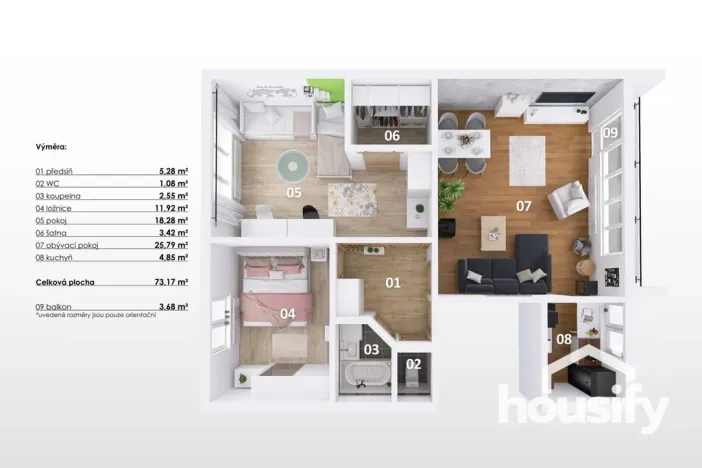 Prodej bytu 3+kk, Znojmo, Pod Soudním vrchem, 70 m2