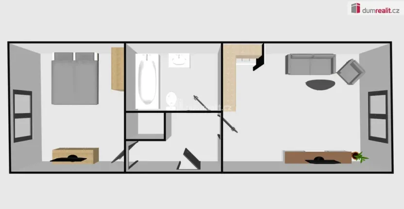Pronájem bytu 2+kk, Břeclav, Slovácká, 38 m2