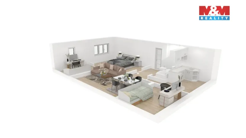 Prodej bytu 2+1, Čestice, 57 m2