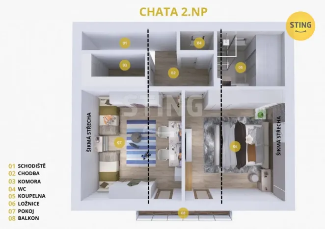 Prodej rodinného domu, Unhošť, Dědkův mlýn, 72 m2