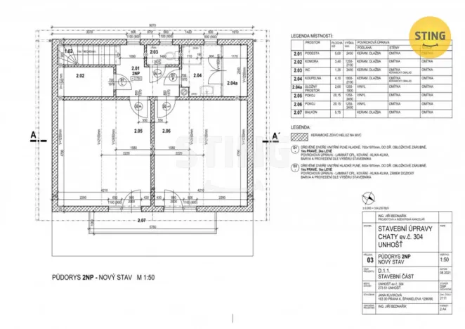 Prodej rodinného domu, Unhošť, Dědkův mlýn, 72 m2