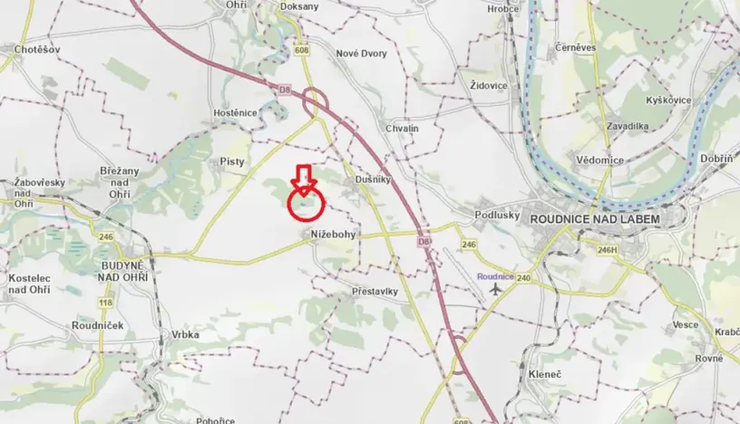 Prodej lesa, Budyně nad Ohří, 3763 m2