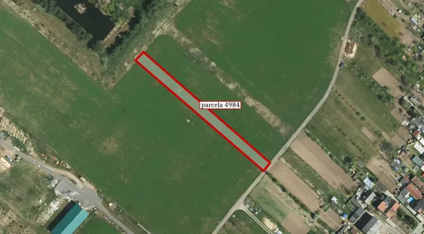 Prodej podílu komerčního pozemku, Moravský Písek, 774 m2