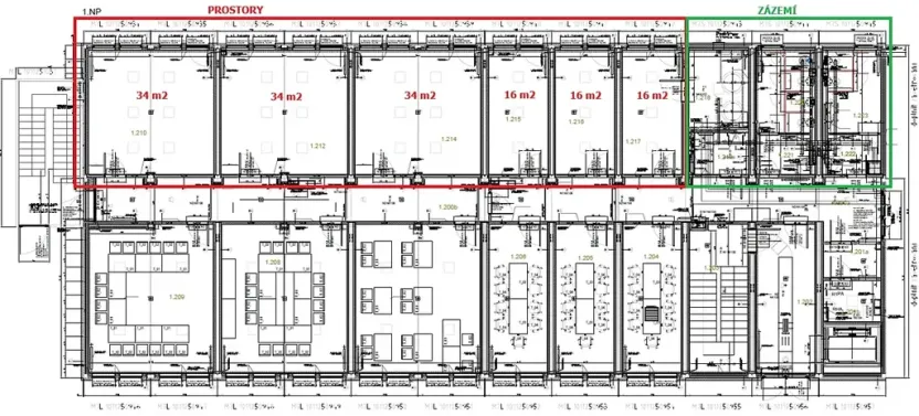 Pronájem kanceláře, Praha - Letňany, Beranových, 150 m2