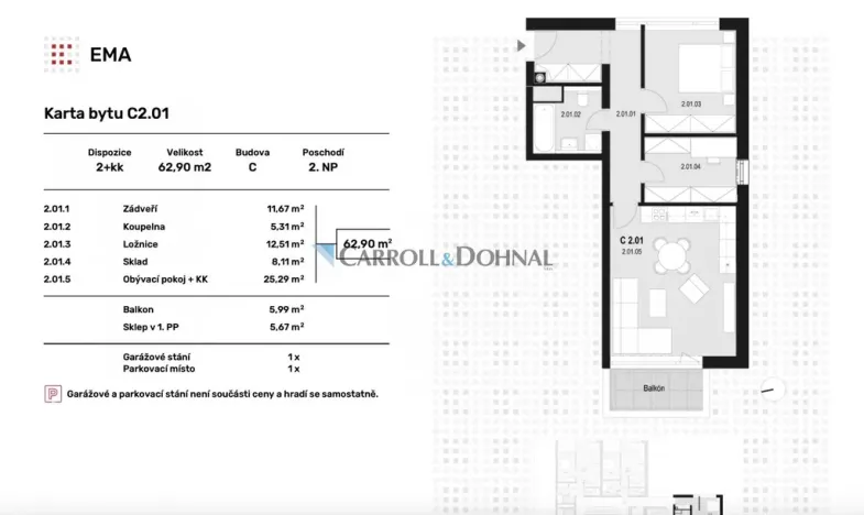 Prodej bytu 2+kk, Ostrava - Slezská Ostrava, U Hájenky, 53 m2
