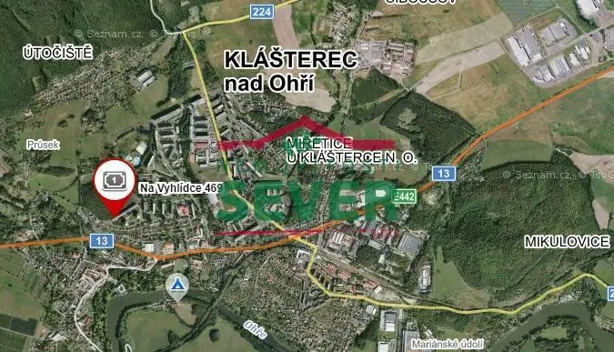 Prodej bytu 3+1, Klášterec nad Ohří, Na Vyhlídce, 70 m2