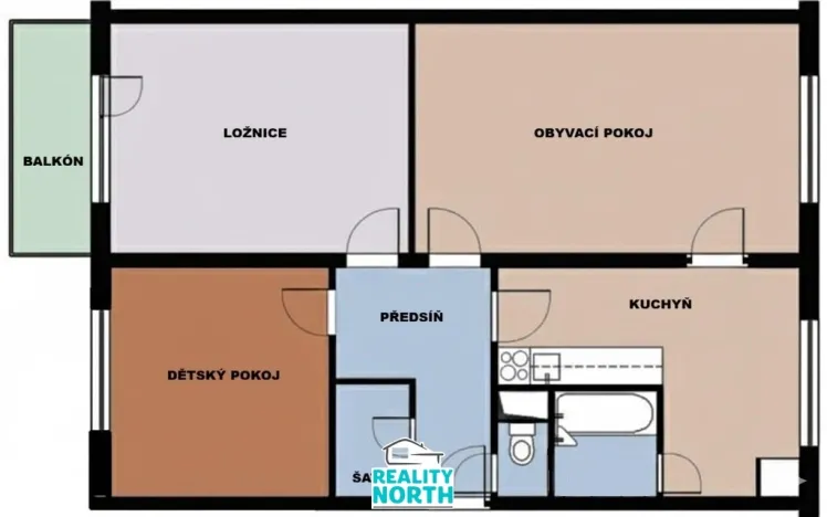 Pronájem bytu 3+1, Ústí nad Labem - Ústí nad Labem-centrum, SNP, 82 m2