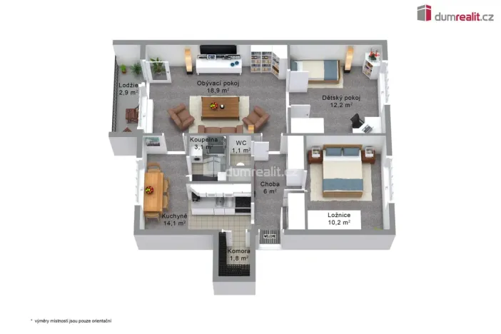 Prodej bytu 3+1, Ústí nad Labem - Ústí nad Labem-centrum, Ženíškova, 65 m2