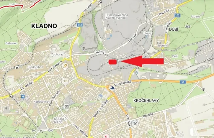 Pronájem výrobních prostor, Kladno, Huťská, 720 m2