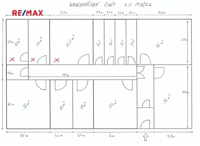 Pronájem kanceláře, Praha - Hloubětín, Nademlejnská, 22 m2