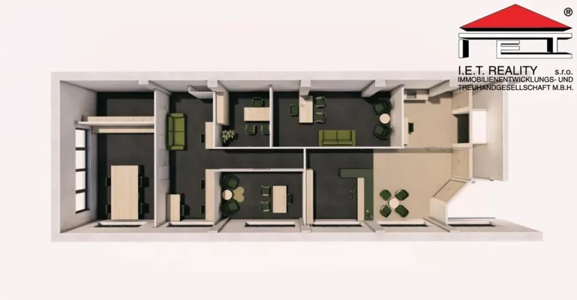 Pronájem kanceláře, Praha - Karlín, Sokolovská, 174 m2