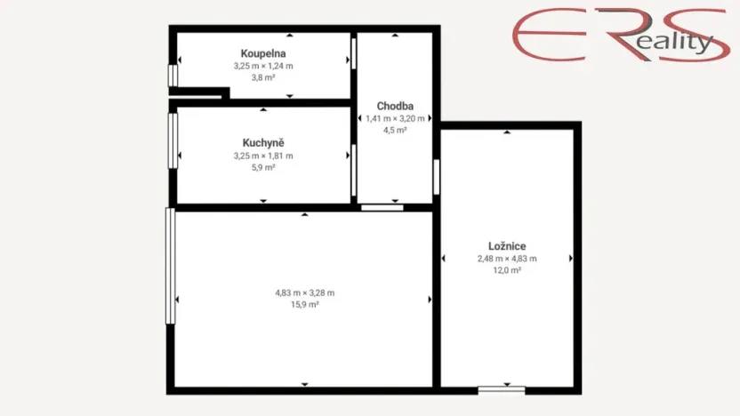 Pronájem bytu 2+1, Liberec, Slovenského národního povstání, 45 m2