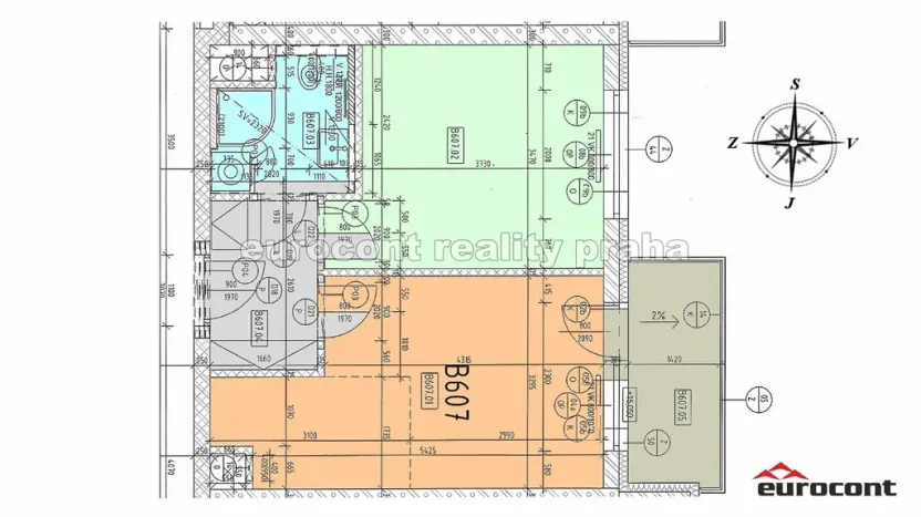 Pronájem bytu 2+kk, Praha, Fabiánové, 48 m2