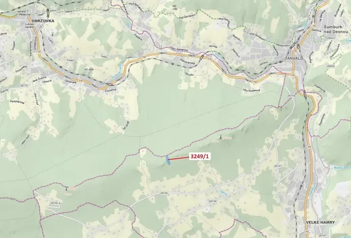 Dražba lesa, Velké Hamry, 5995 m2