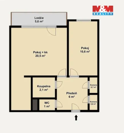 Prodej bytu 2+kk, Brno - Starý Lískovec, Osová, 47 m2