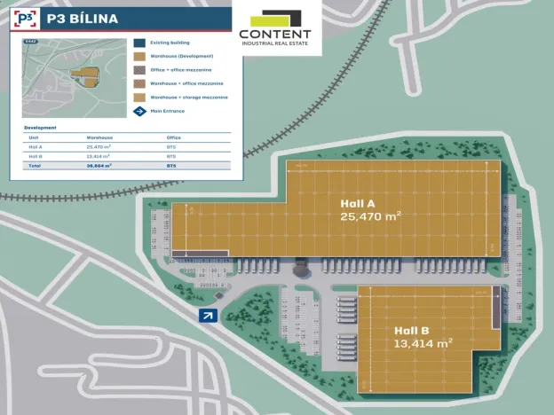 Pronájem výrobních prostor, Světec - Chotějovice, 13414 m2