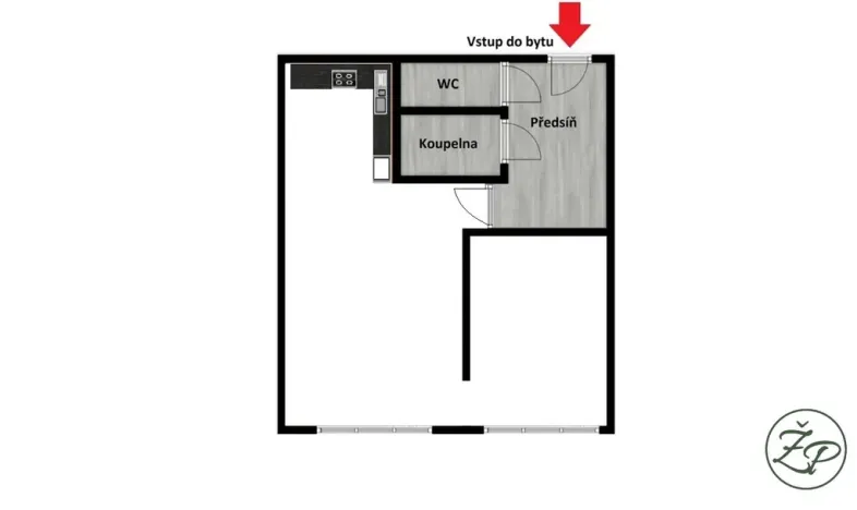 Pronájem bytu 2+kk, Praha - Krč, Vikova, 42 m2