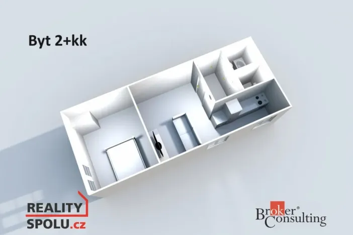 Pronájem bytu 2+kk, Opava - Předměstí, Krnovská, 41 m2