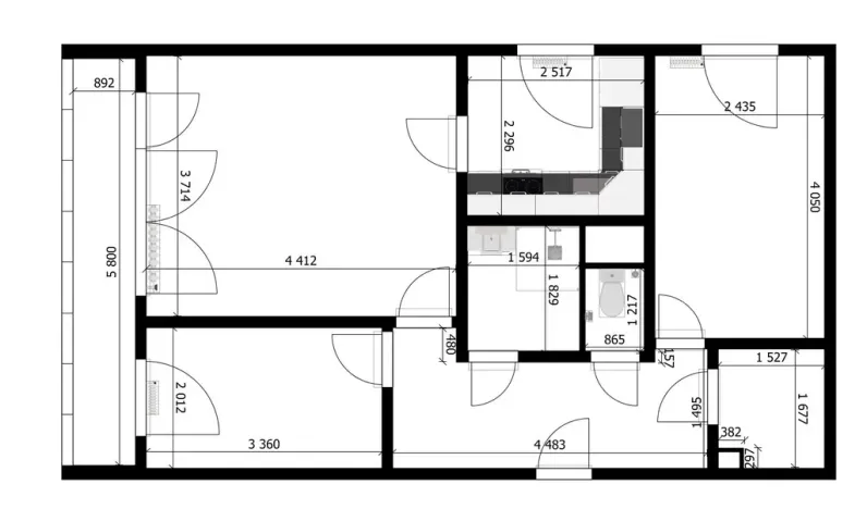 Pronájem bytu 3+1, Praha - Střížkov, Cvikovská, 53 m2