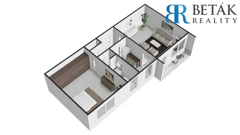 Prodej bytu 2+1, Olomouc, Brněnská, 50 m2