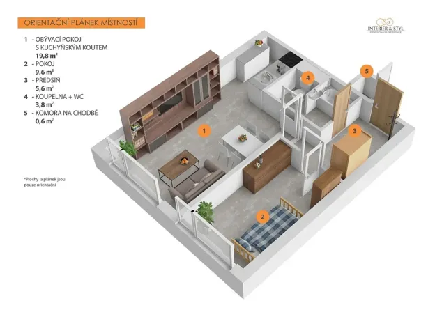 Prodej bytu 2+kk, Teplice, Pražská, 39 m2