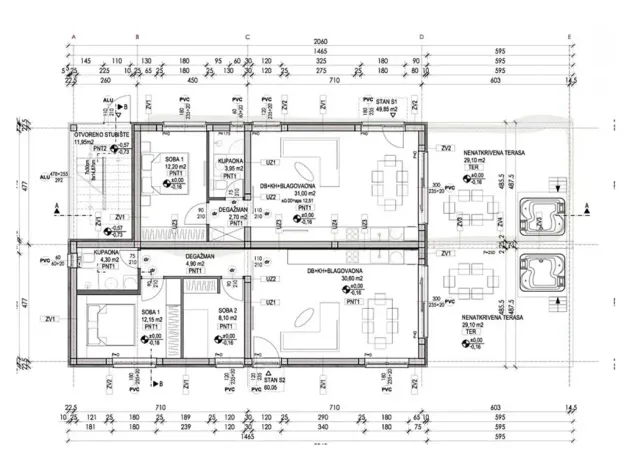 Prodej bytu 2+kk, Vrsi, Chorvatsko, Put Konobina, 65 m2