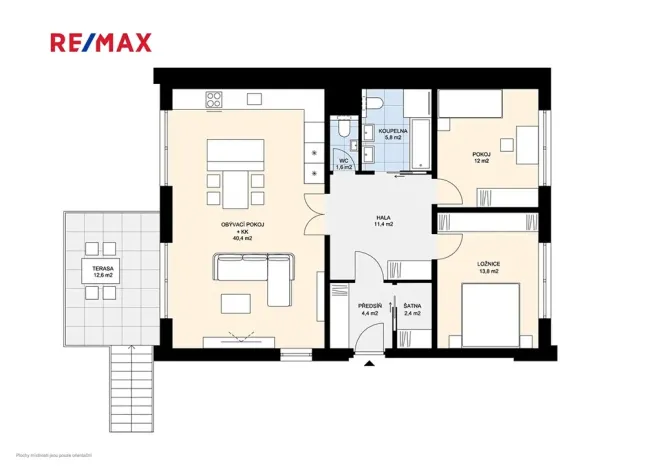 Pronájem bytu 3+kk, Praha - Kunratice, Děbolínská, 92 m2