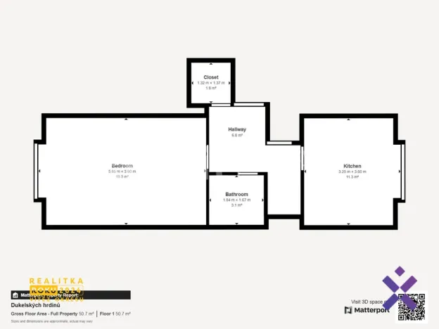 Prodej bytu 1+1, Uherské Hradiště, Dukelských hrdinů, 45 m2