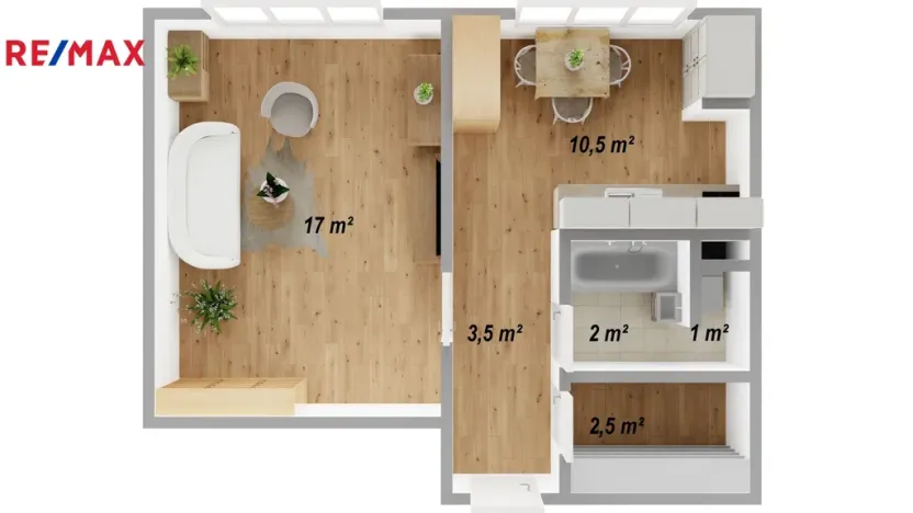 Pronájem bytu 1+1, Hradec Králové - Třebeš, Milady Horákové, 36 m2