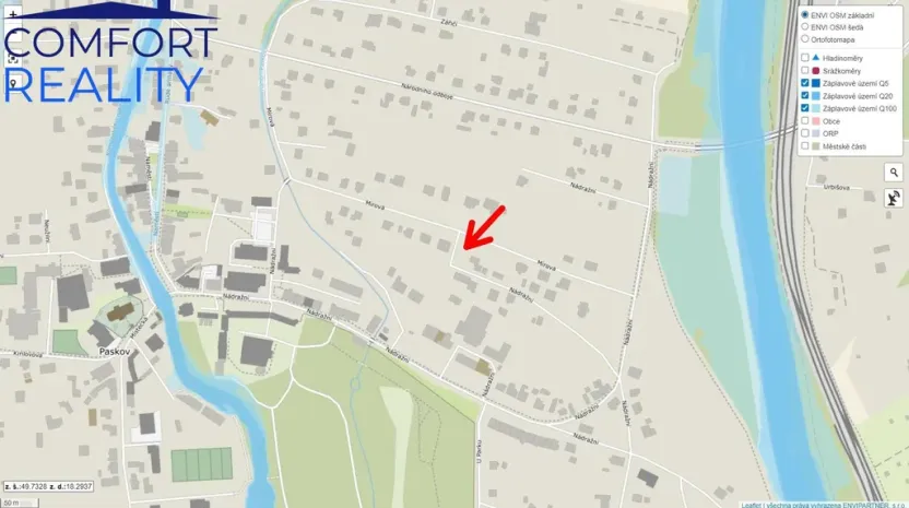 Prodej pozemku pro bydlení, Paskov, Mírová, 672 m2