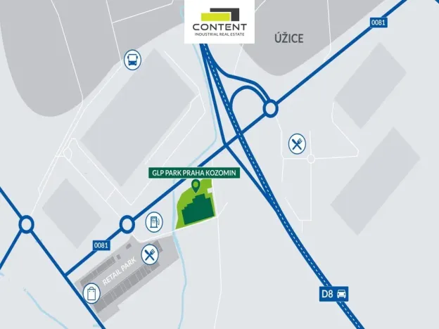 Pronájem skladu, Kozomín, 7600 m2