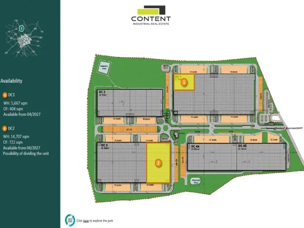 Pronájem výrobních prostor, Úžice, 14707 m2