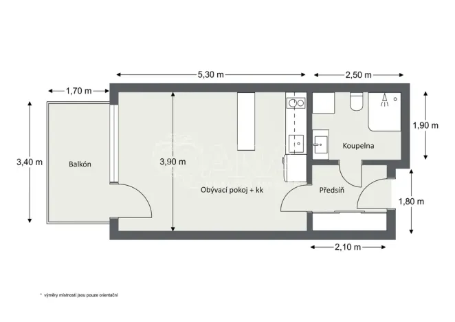 Pronájem bytu 1+kk, Praha - Stodůlky, Holýšovská, 12052 m2
