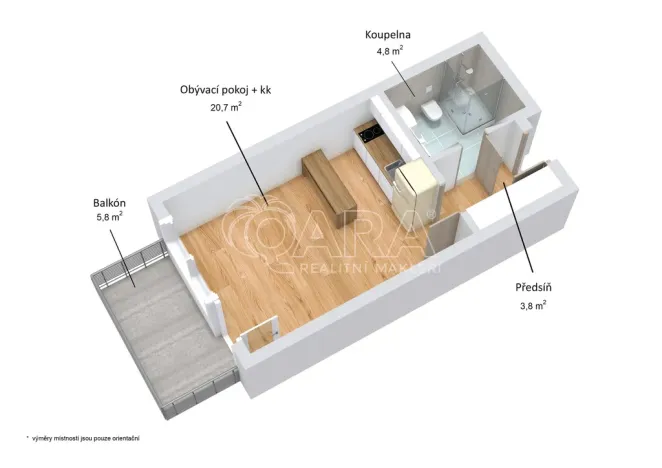 Pronájem bytu 1+kk, Praha - Stodůlky, Holýšovská, 12052 m2