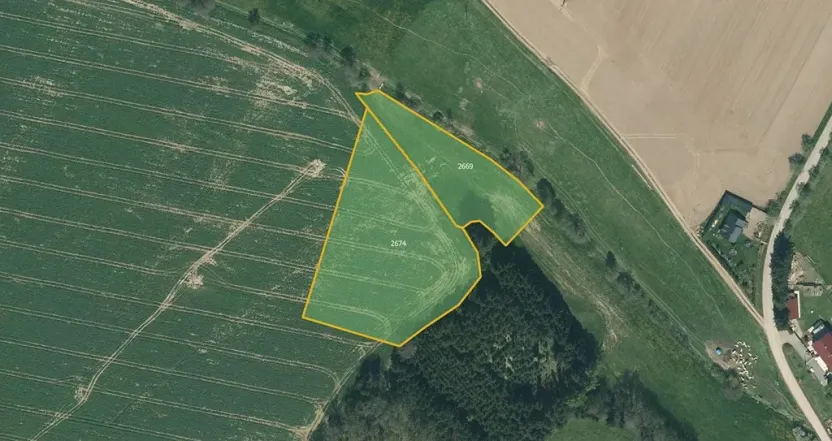 Prodej pole, Jistebnice, 5420 m2