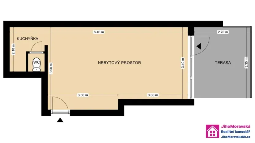 Pronájem kanceláře, Praha - Horní Měcholupy, Milánská, 27 m2