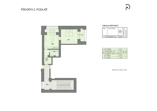 Prodej bytu 2+kk, Havlíčkův Brod, Rozkošská, 48 m2