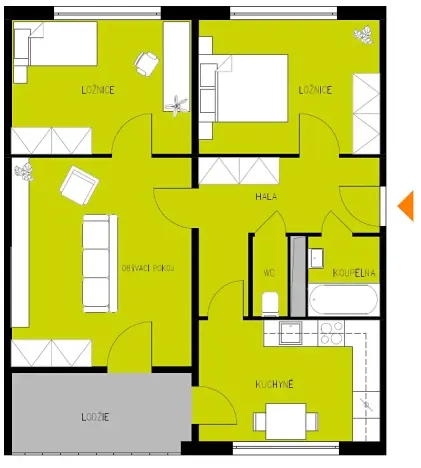 Pronájem bytu 3+1, Česká Lípa, Příbramská, 72 m2