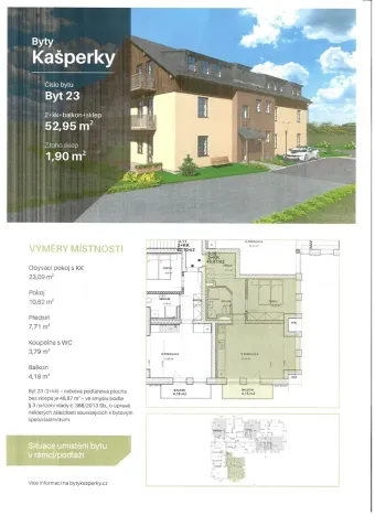 Prodej bytu 2+kk, Kašperské Hory, Česká, 52 m2