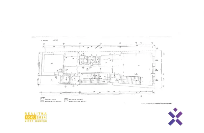 Pronájem kanceláře, Zlín, Rašínova, 108 m2