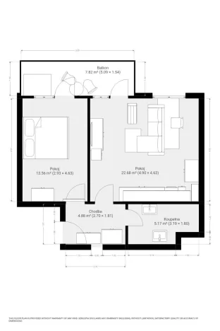 Pronájem bytu 2+kk, Brno, Nachová, 50 m2