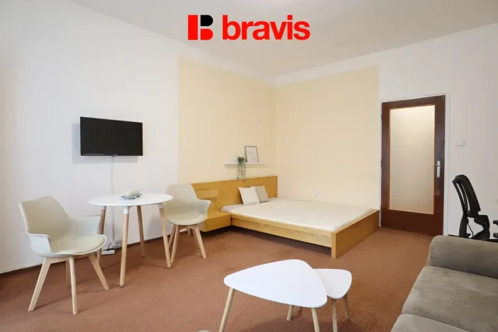 Pronájem bytu 1+1, Brno - Veveří, Bayerova, 30 m2