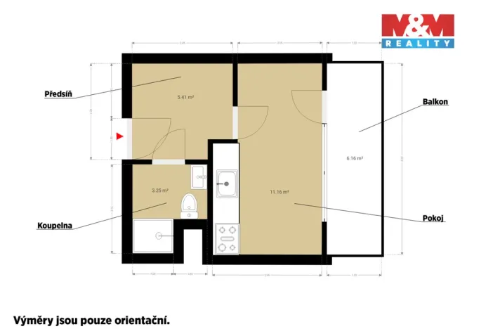 Pronájem bytu 1+kk, Klatovy - Klatovy IV, Suvorovova, 31 m2