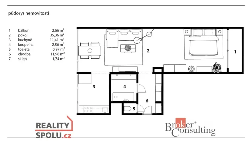 Pronájem bytu 2+kk, Mladá Boleslav - Mladá Boleslav II, Pezinská, 68 m2