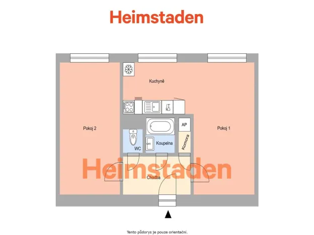 Pronájem bytu 2+1, Ostrava - Moravská Ostrava, Na Jízdárně, 51 m2